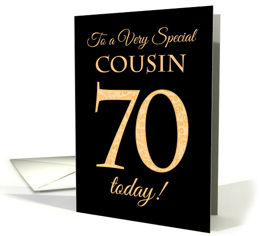 Chic 70th Birthday Card for Cousin card (1559502)