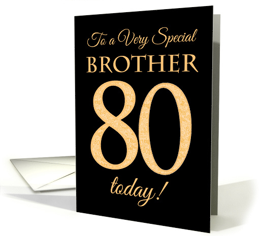Chic 80th Birthday Card for Brother card (1560168)