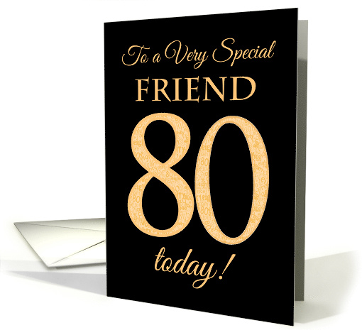 Chic 80th Birthday Card for Friend card (1560176)