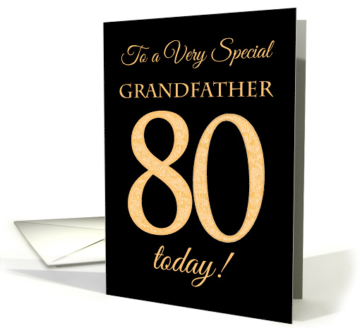 Chic 80th Birthday Card for Grandfather card (1560180)