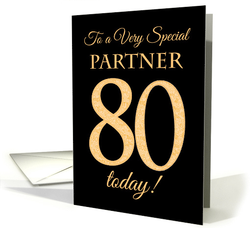 Chic 80th Birthday Card for Partner card (1560184)