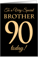 Chic 90th Birthday Card for Brother card