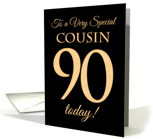 Chic 90th Birthday Card for Cousin card (1561112)