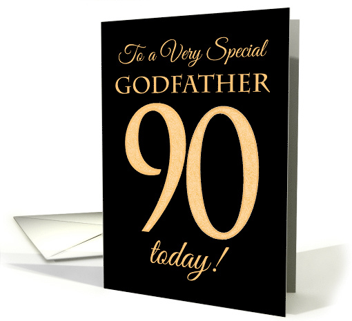 Chic 90th Birthday Card for Godfather card (1561120)