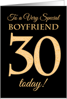 Chic 30th Birthday Card for Boyfriend card