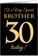 Chic 30th Birthday Card for Brother card