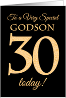 Chic 30th Birthday Card for Godson card