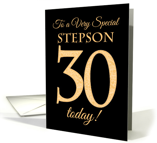 Chic 30th Birthday Card for Step Son card (1561440)