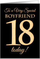 Chic 18th Birthday Card for Boyfriend card
