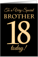 Chic 18th Birthday Card for Brother card