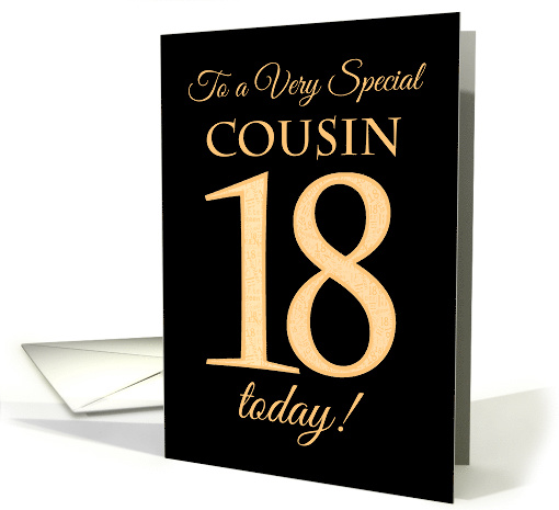Chic 18th Birthday Card for Cousin card (1561732)