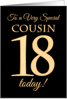 Chic 18th Birthday Card for Cousin card