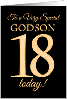 Chic 18th Birthday Card for Godson card