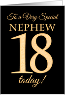 Chic 18th Birthday Card for Nephew card