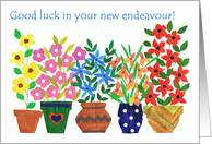 Floral Good Luck in Your New Endeavour card