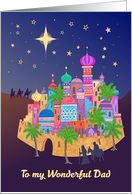 For Dad Christmas Joy with Bethlehem and Bright Star card