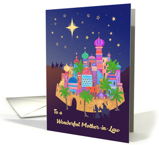 For Mother in Law Christmas Joy with Bethlehem and Bright Star card