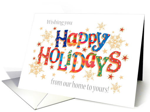 Happy Holidays from Our Home to Yours Word Art Stars and... (1708268)