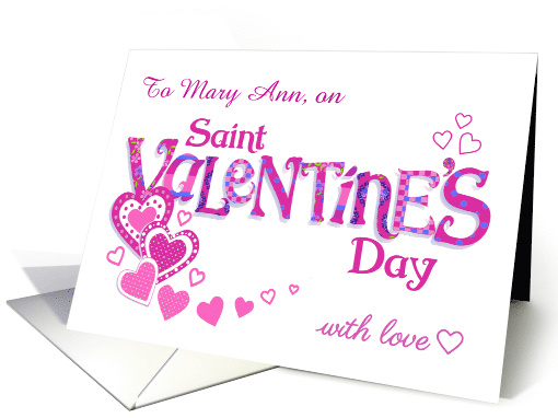 Custom Name Valentine's Day Word Art with Hearts and... (1721780)