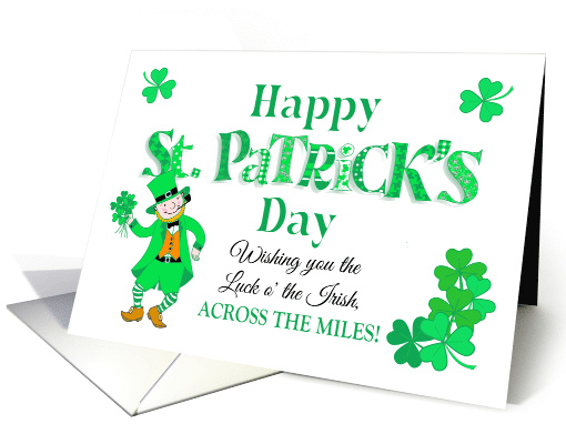St Patrick's Day Across the Miles Leprechaun Shamrocks... (1722960)