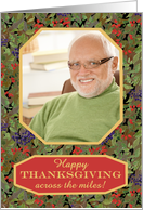 Thanksgiving Photo Upload Across the Miles Fall Fruits Pattern card