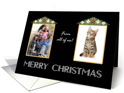 Christmas Roses Two Photos Upload From All of Us Art Deco Style card