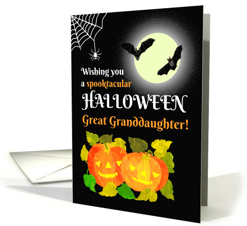 For Great Granddaughter Halloween with Bats Pumpkins and... (1746592)