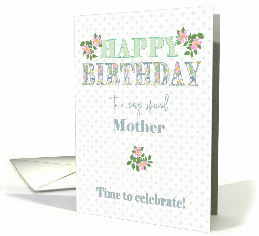 For Mother Birthday with Dog Roses and Polkas card (1746850)