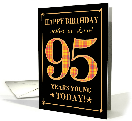 Custom Name or Relation 95th Birthday Orange Tartan on... (1748412)
