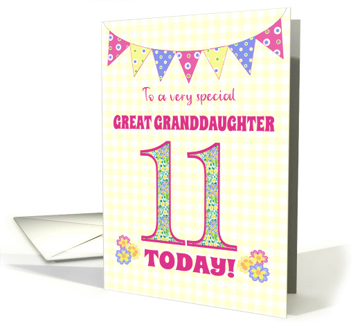 Great Granddaughter 11th Birthday with Primrose Flowers... (1749506)