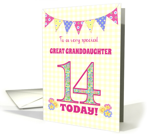 Great Granddaughter 14th Birthday with Primrose Flowers... (1749618)