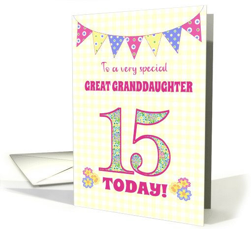 Great Granddaughter 15th Birthday with Primrose Flowers... (1749676)
