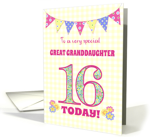 Great Granddaughter 16th Birthday with Primrose Flowers... (1749770)