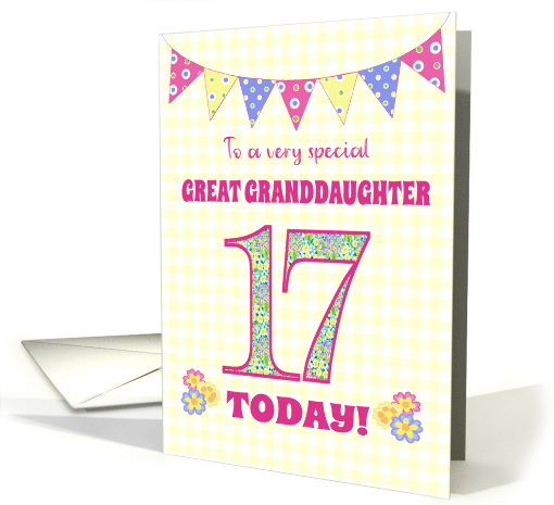 Great Granddaughter 17th Birthday with Primrose Flowers... (1749782)