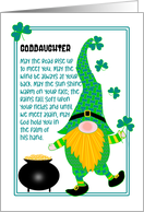 For Goddaughter St Patrick’s Leprechaun and Irish Blessing card