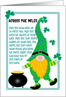 St Patrick’s Across the Miles Leprechaun and Irish Blessing card