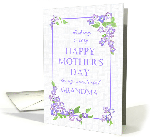 For Grandma Mother's Day with Pretty Mauve Phlox Flowers card