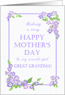 For Great Grandma Mother’s Day with Pretty Mauve Phlox Flowers card