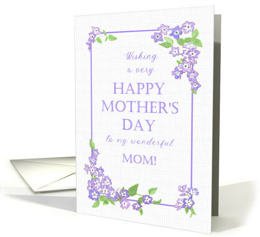 For Mom Mother's Day with Pretty Mauve Phlox Flowers card (1759938)