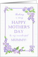 For Mummy Mother’s Day with Pretty Mauve Phlox Flowers card