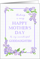 For Goddaughter Mother’s Day with Pretty Mauve Phlox Flowers card