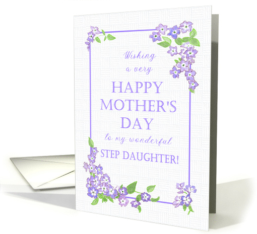 For Stepdaughter Mother's Day with Pretty Mauve Phlox Flowers card