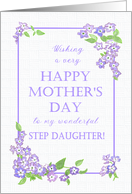 For Stepdaughter Mother’s Day with Pretty Mauve Phlox Flowers card