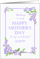 For Aunt Mother’s Day with Pretty Mauve Phlox Flowers card