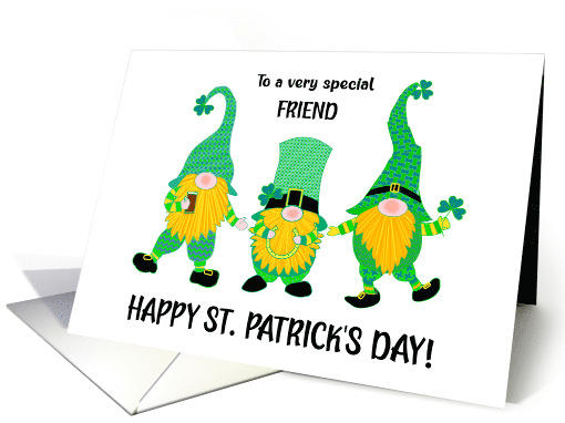 For Friend St Patrick's Day Three Dancing Leprechauns card (1760466)