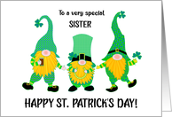 For Sister St Patrick’s Day Three Dancing Leprechauns card
