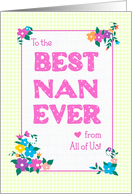 Best Nan Ever From All of Us Mother’s Day Flowers Checks and Polkas card