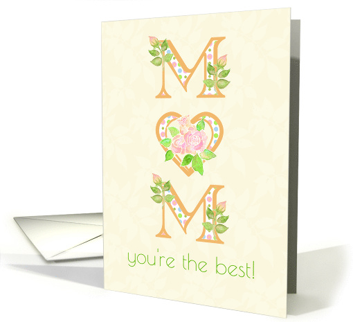 For Mom on Mother's Day with Word Art Heart and Albertine... (1765568)