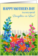 For Daughter in Law on Mother’s Day with Flower Garden in Sunshine card