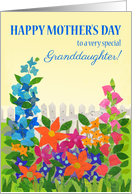 For Granddaughter on Mother’s Day with Flower Garden in Sunshine card